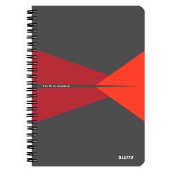   Spirálfüzet A/5 90lap Office kockás karton borítóval 445800.. piros