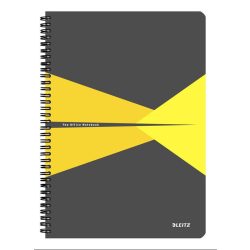   Spirálfüzet A/4 90lap Office kockás karton borítóval 464700.. sárga