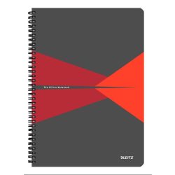   Spirálfüzet A/4 90lap Office vonalas karton borítóval 464800.. piros