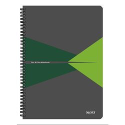   Spirálfüzet A/4 90lap Office vonalas karton borítóval 464800.. zöld