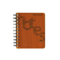   Spirálfüzet A/6 kockás 140 lap 80g kockás PP borító narancs