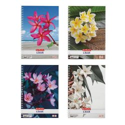 Spirálfüzet A/5 80 lap vonalas Flower 