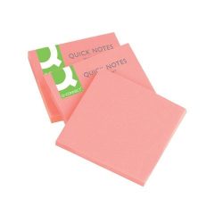 Öntap. jegyzettömb 76x76mm neon 6x80lap Q-Connect pink