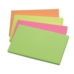   Öntap. jegyzettömb 76x125mm rainbow neon 12x80lap Q-Connect KF01350