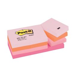 Post-it 653FLJO/653FL 38x51mm 100lap 12tömb p.pink 653P