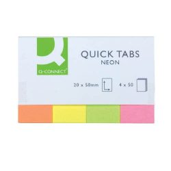   Öntap. oldaljelölő 20x50mm 4x40lap papír Q-Connect KF01226