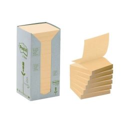 Öntapadó jegyzettömb Post-it R330-1T- "Z" 76x76 Green Line SÁRGA 16 t./csomag