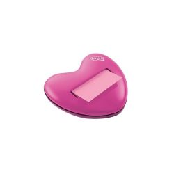   Post-it HD-330  Z-adagoló Szív alakú asztali  76 x 76 mm, 100 lap, pink színű jegyzettömbbel