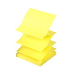   Öntap.jegyzettömb 76x76mm "Z" élénk sárga 100 lap Q-Connect KF16575