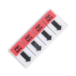   Öntap.oldaljelölő 25,4x43,2mm 4x50 lap aláírás Q-Connect KF16576