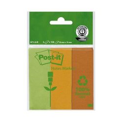 Post-it 671-3-R oldaljelölő 25x76 mm, 3x100 lap