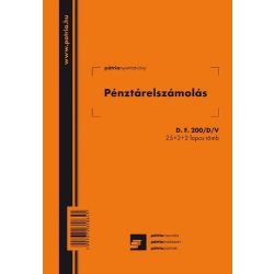   Pénztárelszámolás 25x2 lapos tömb A/5 álló D.F.200/D/V