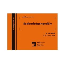 Szabadság engedély A/6 50x2lap B.18-49/V Pátria
