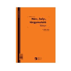 Név, hely, tárgymutató 100lap C.5230-167/A Pátria