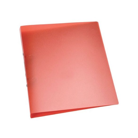 Gyűrűskönyv A/4 2gyűrűs 25mm áttetsző Q-Connect piros