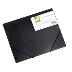 Iratgyűjtő gumis A/4 PP Q-Connect fekete