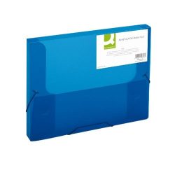 Iratgyűjtő gumis A/4 PP Q-Connect 25mm kék