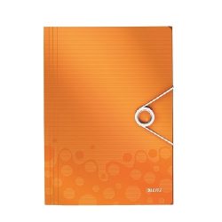 Iratgyűjtő A/4 gumis PP WOW narancssárga