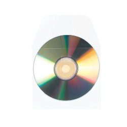   CD/DVD tároló tok ráhajtható lezáró-füllel 3L 127×127mm 10db/csom