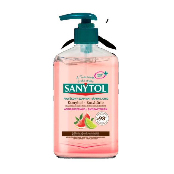 Sanytol Antibakteriális Folyékony Szappan Konyhai Grapefruit és Lime 250 ml