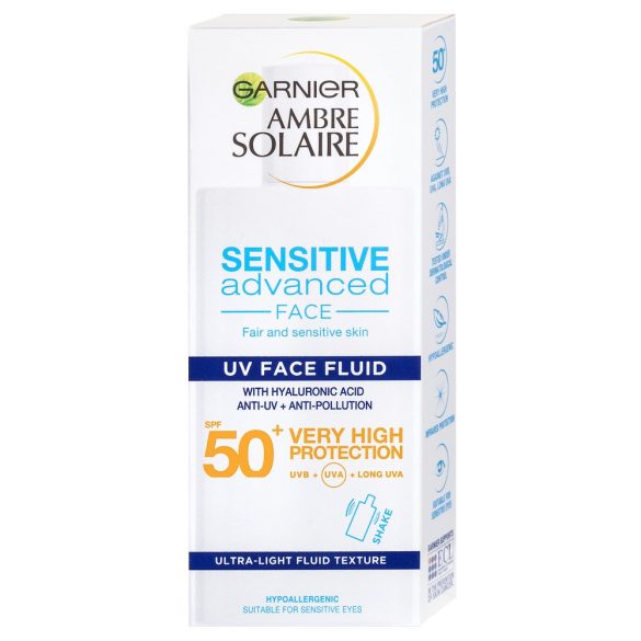 AMBRE SOLAIRE SPF50+ Hyaluronsavas fényvédő arckrém 40 ml
