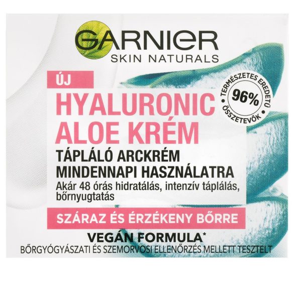 GARNIER Skin Naturals Hyaluronic Aloe Krém 50 ml Száraz/Érzékeny Bőrre