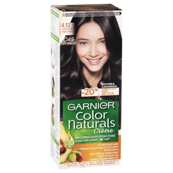 GARNIER Color Naturals Hajfesték 4.12 Jeges Barna