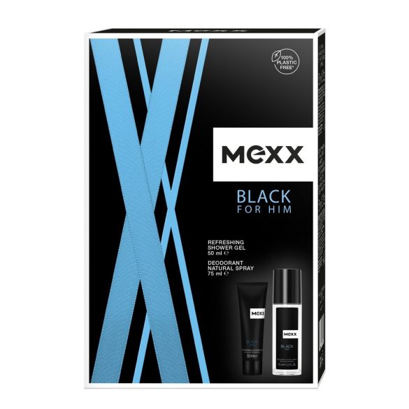 MEXX ajándékcsomag Black MAN (Natural spray + tusfürdő)
