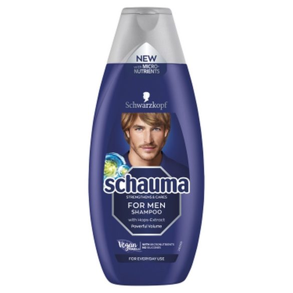 Schauma sampon 400 ml For Men (komlóval, minden hajtípusra)