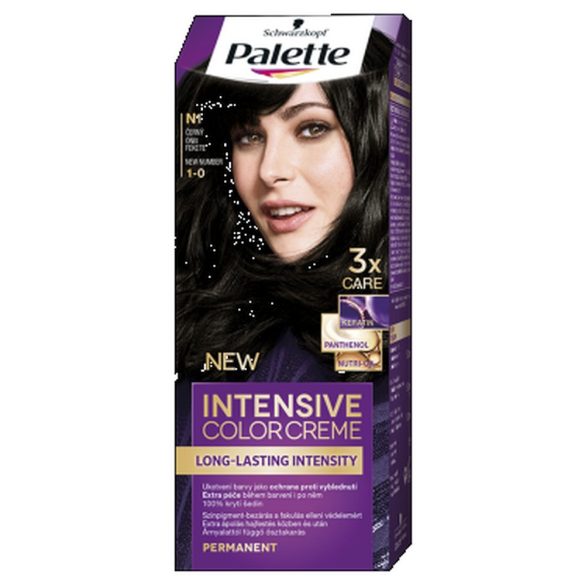 Palette hajfesték Intensive Color Creme N 1 ónix fekete