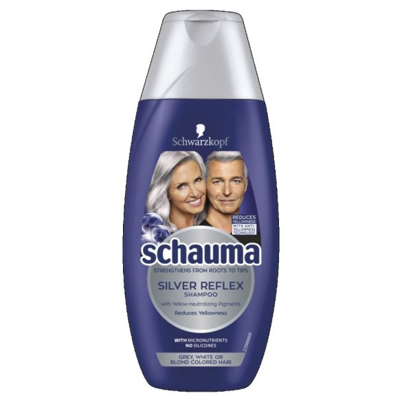 Schauma sampon 250 ml Hamvas csillogás (sárga hatás ellen, szőkített és ősz hajra)