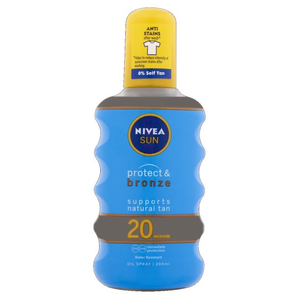 NIVEA SUN FF20 Protect & Bronze Barnulást Támogató Napolaj Spray 200 ml