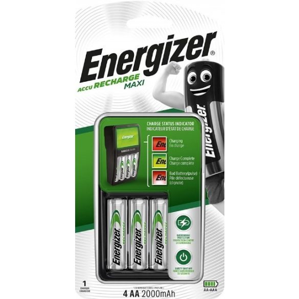 Akkutöltő Energizer Maxi + 4db AA Power 2000mAh akku NZRCX002