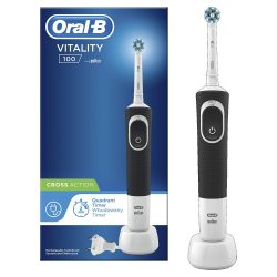   Oral-B D100 Vitality elektromos fogkefe fekete CrossAction fejjel
