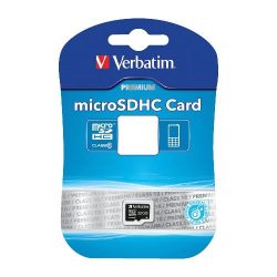 Memóriakártya VERBATIM MicroSD Class 10 8GB 44012