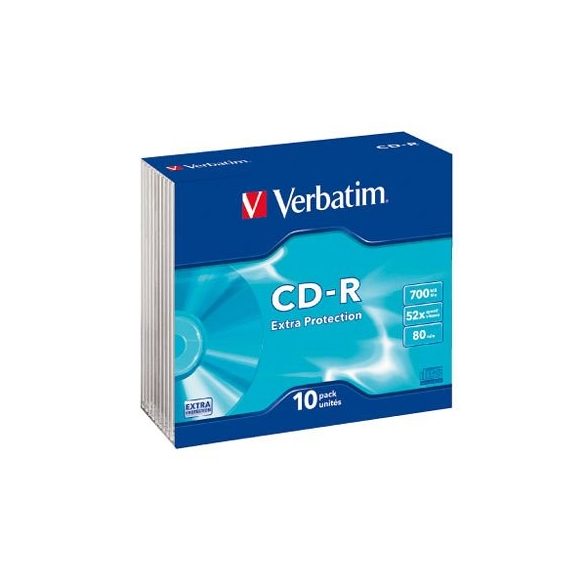 CD-R Verbatim 700MB 52x (DataLife) 10db slim EXTRA 43415