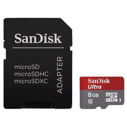   Memóriakártya SANDISK MICRO SDXC ANDROID KÁRTYA, CLASS 10, 8GB ADAPTER, MEMORY ZONE