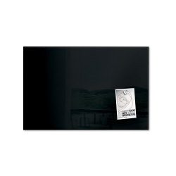 Üvegtábla mágneses 600x400x15 mm fekete