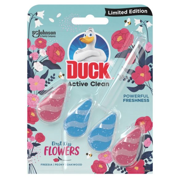 Duck® Active Clean WC-öblítő rúd 38,6 g First Kiss Flowers