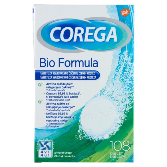 Corega Bio Formula műfogsortisztító tabletta 108 db