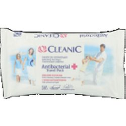   CLEANIC antibakteriális frissítő törlőkendő - Antibacterial Travel pack 40 db