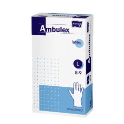 AMBULEX Latex Púderes Gumikesztyű "L" 100 db