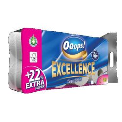   Ooops! Excellence toalettpapír 8 tekercs 3 rétegű Sensitive
