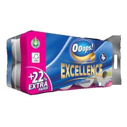   Ooops! Excellence toalettpapír 16 tekercs 3 rétegű Sensitive