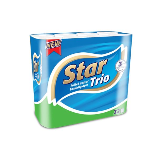 Star Trio toalettpapír 3 rétegű 32 tekercs