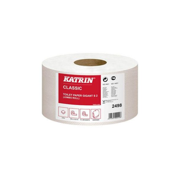 Toalettpapír Katrin Classic Gigant S2 19cm/100m 2rétegű fehér 100% újrahasznosított