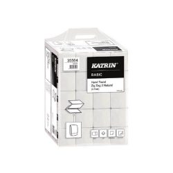   Kéztörlő Katrin Basic Z hajtogatott 200lap 2rétegű 23x22,4cm natúr