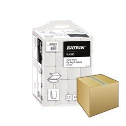   Kéztörlő Katrin Basic Z hajtogatott 200lap 2rétegű 23x22,4cm natúr 20DB-os KARTON ÁR