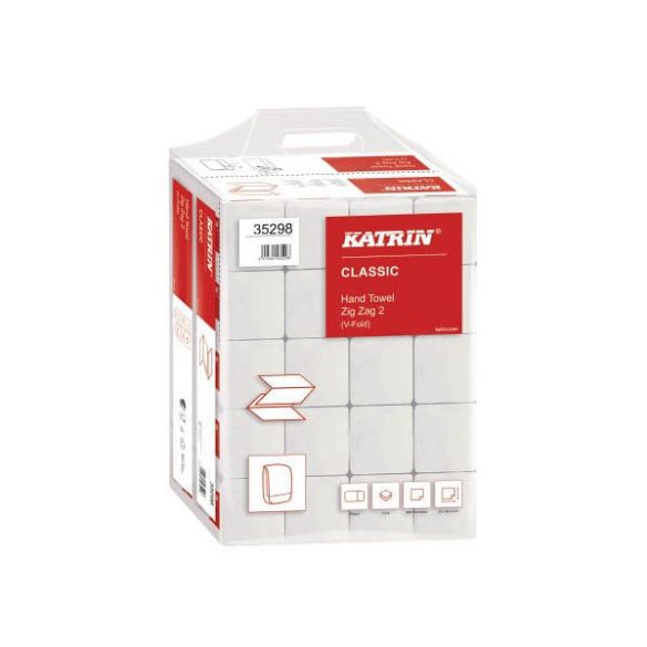 Kéztörlő Katrin Classic Z hajtogatott 200lap 2rétegű recycled fehér