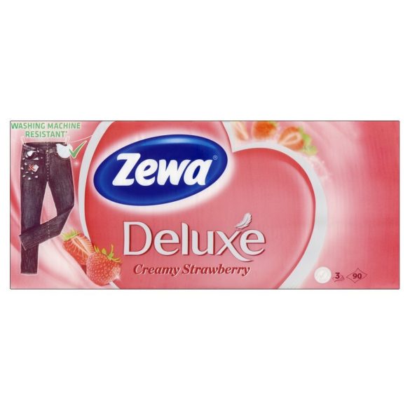 Zewa Deluxe papírzsebkendő 3 rétegű 90 db Strawberry